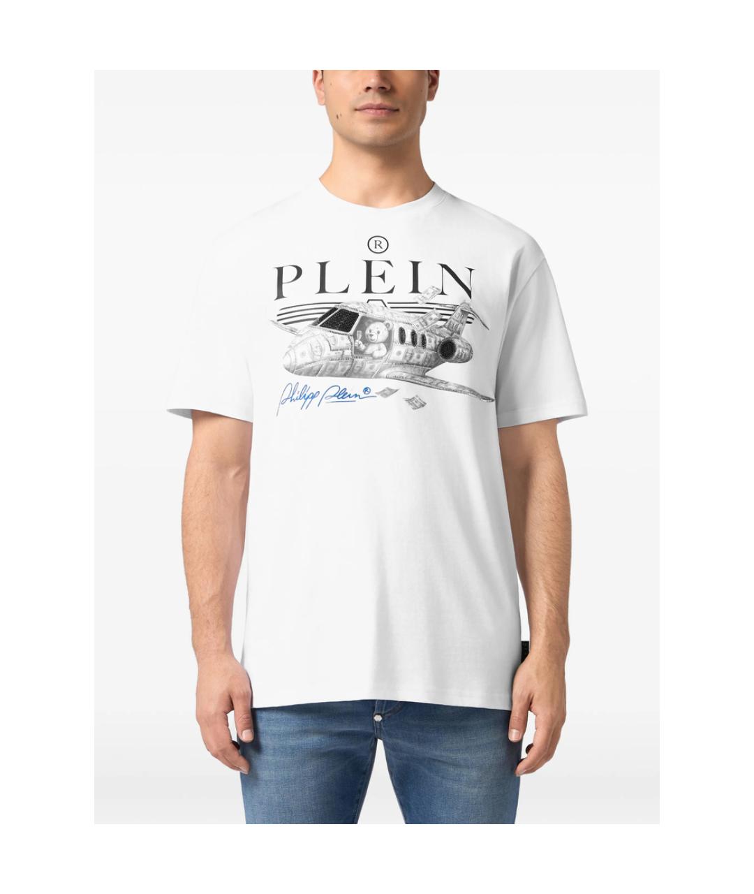 PHILIPP PLEIN Белая хлопковая футболка, фото 3