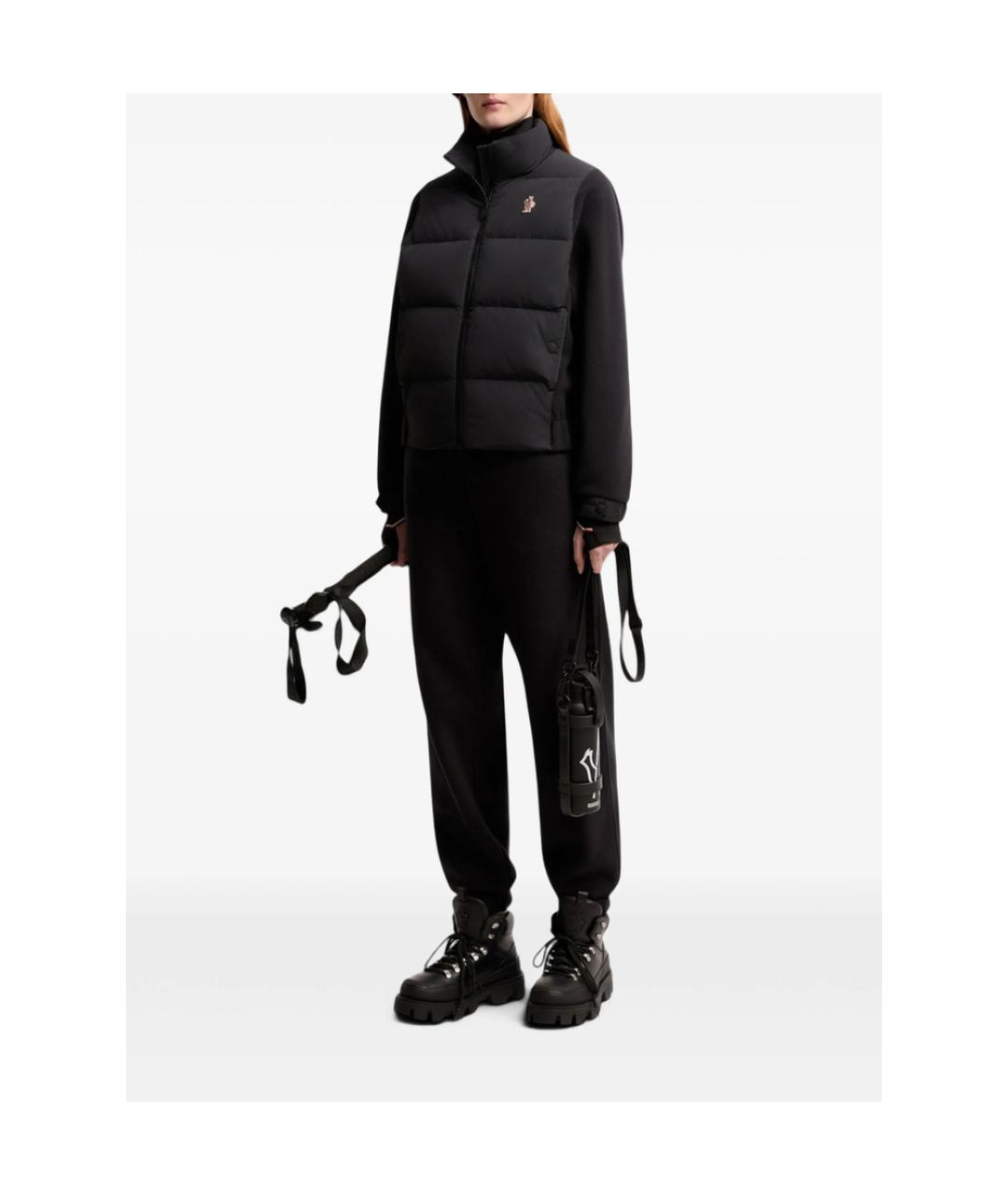 MONCLER GRENOBLE Черная полиэстеровая куртка, фото 2