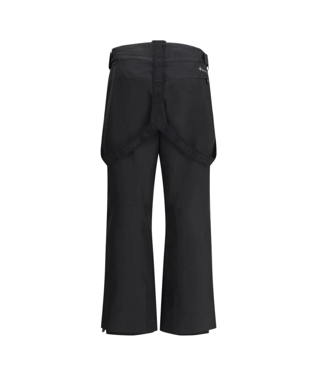 MONCLER GRENOBLE Черные синтетические повседневные брюки, фото 2