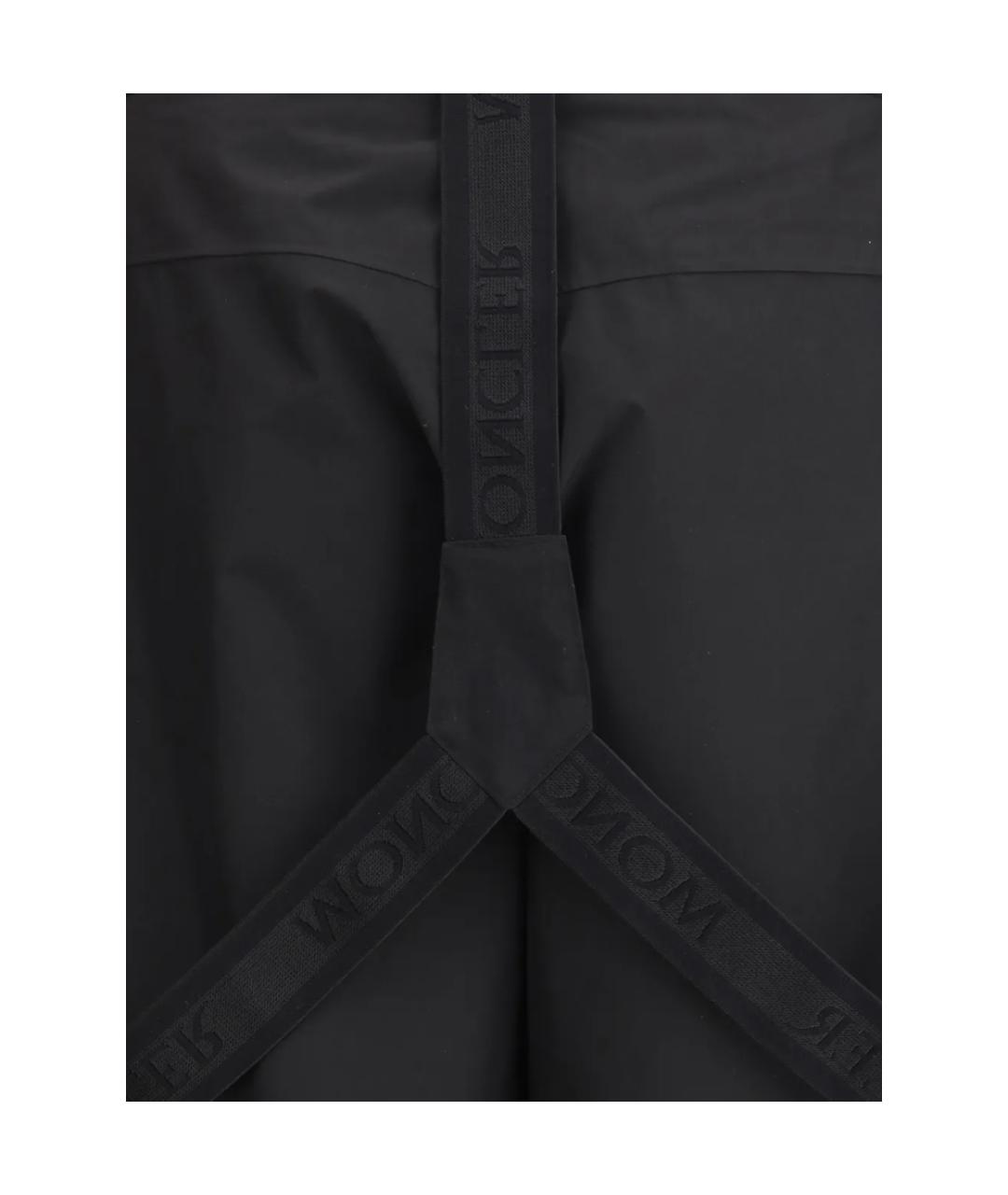 MONCLER GRENOBLE Черные синтетические повседневные брюки, фото 3