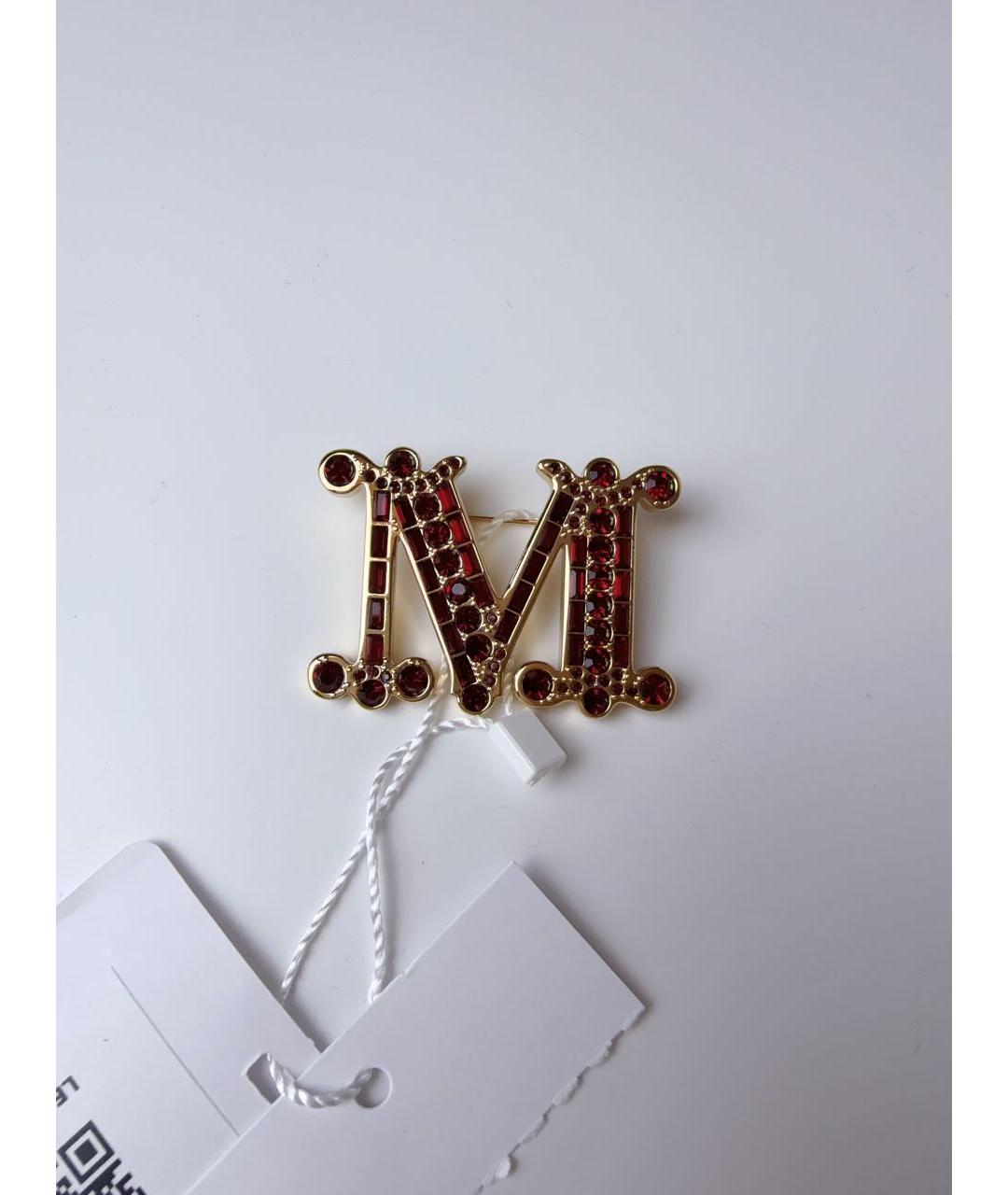 MAX MARA Красная металлическая булавка / брошь, фото 5