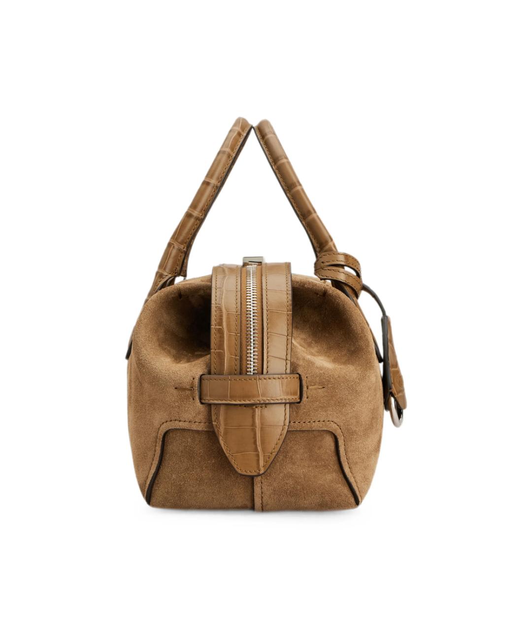 TOD'S Бежевая замшевая сумка тоут, фото 6