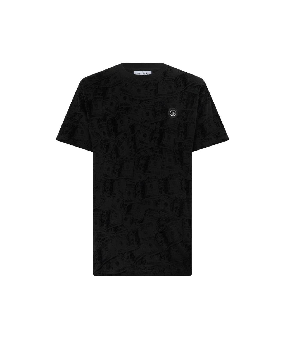 PHILIPP PLEIN Черная хлопковая футболка, фото 1