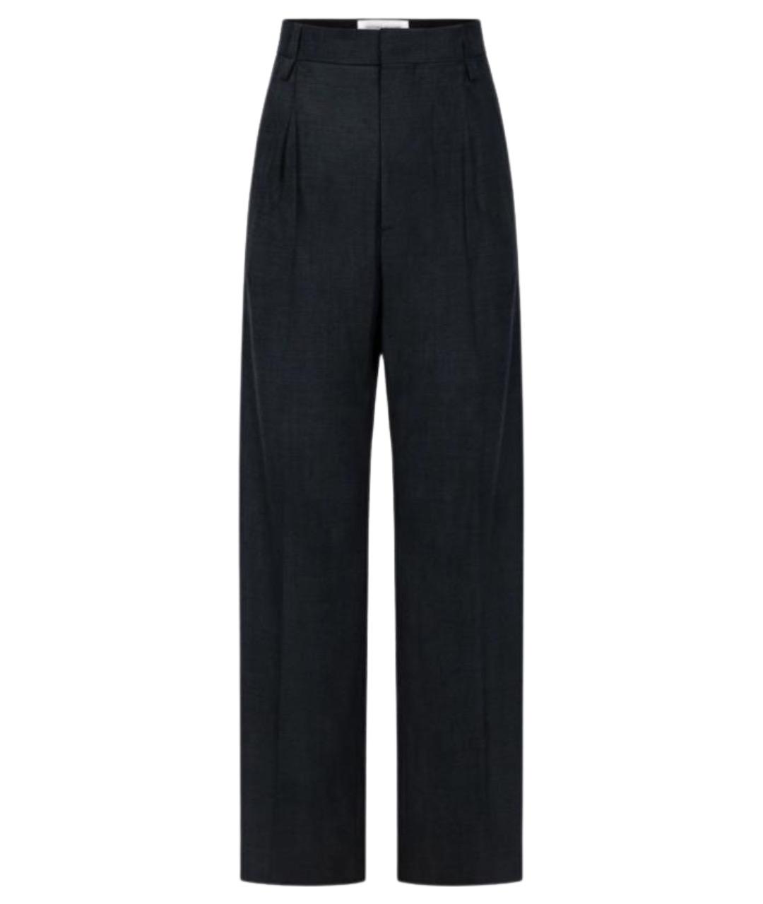 VICTORIA BECKHAM Зеленые шерстяные прямые брюки, фото 1