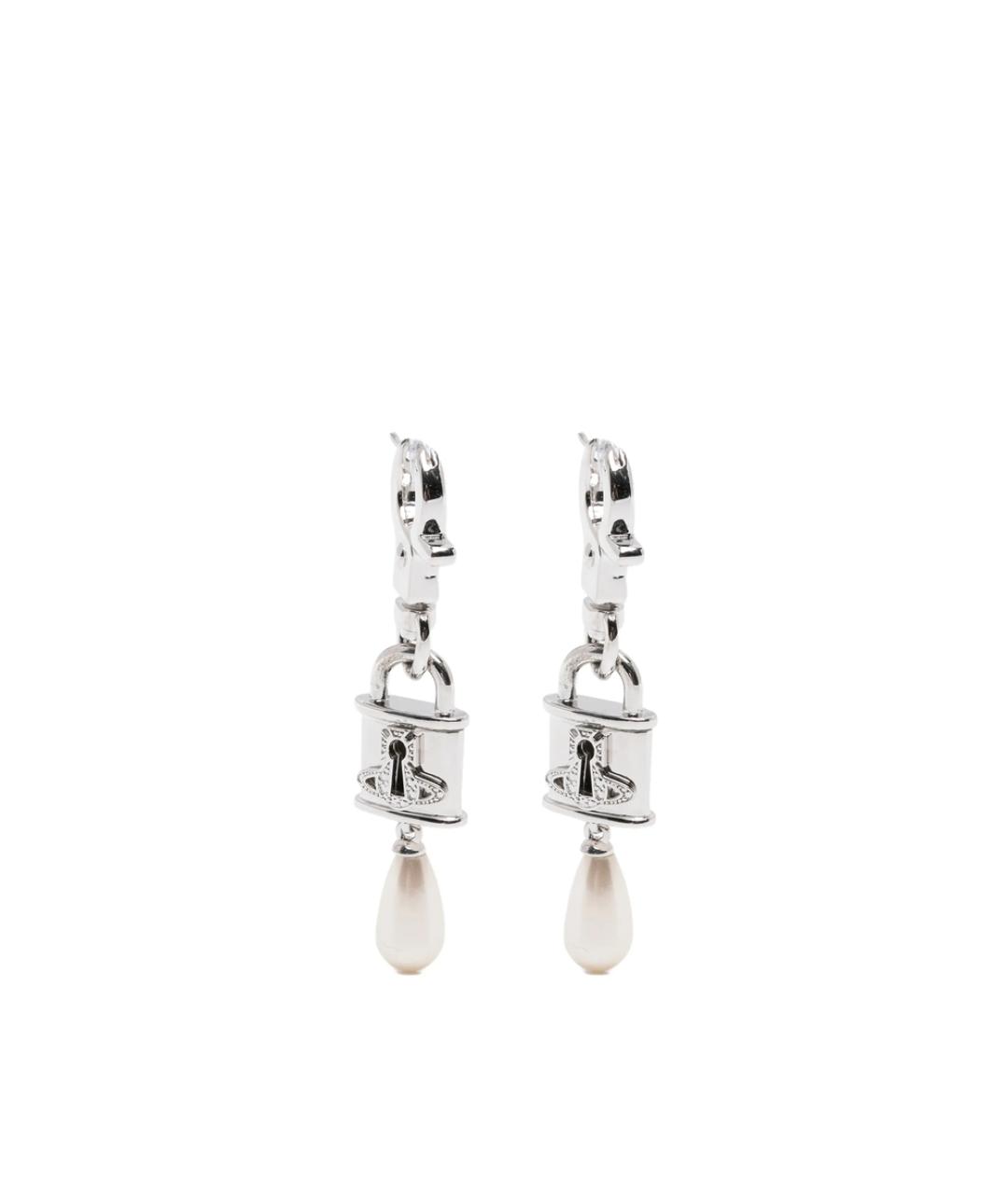 VIVIENNE WESTWOOD Серебряные металлические серьги, фото 1