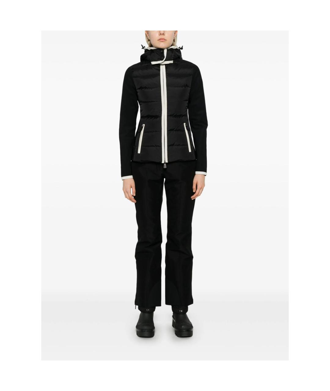 MONCLER GRENOBLE Черная полиэстеровая куртка, фото 4