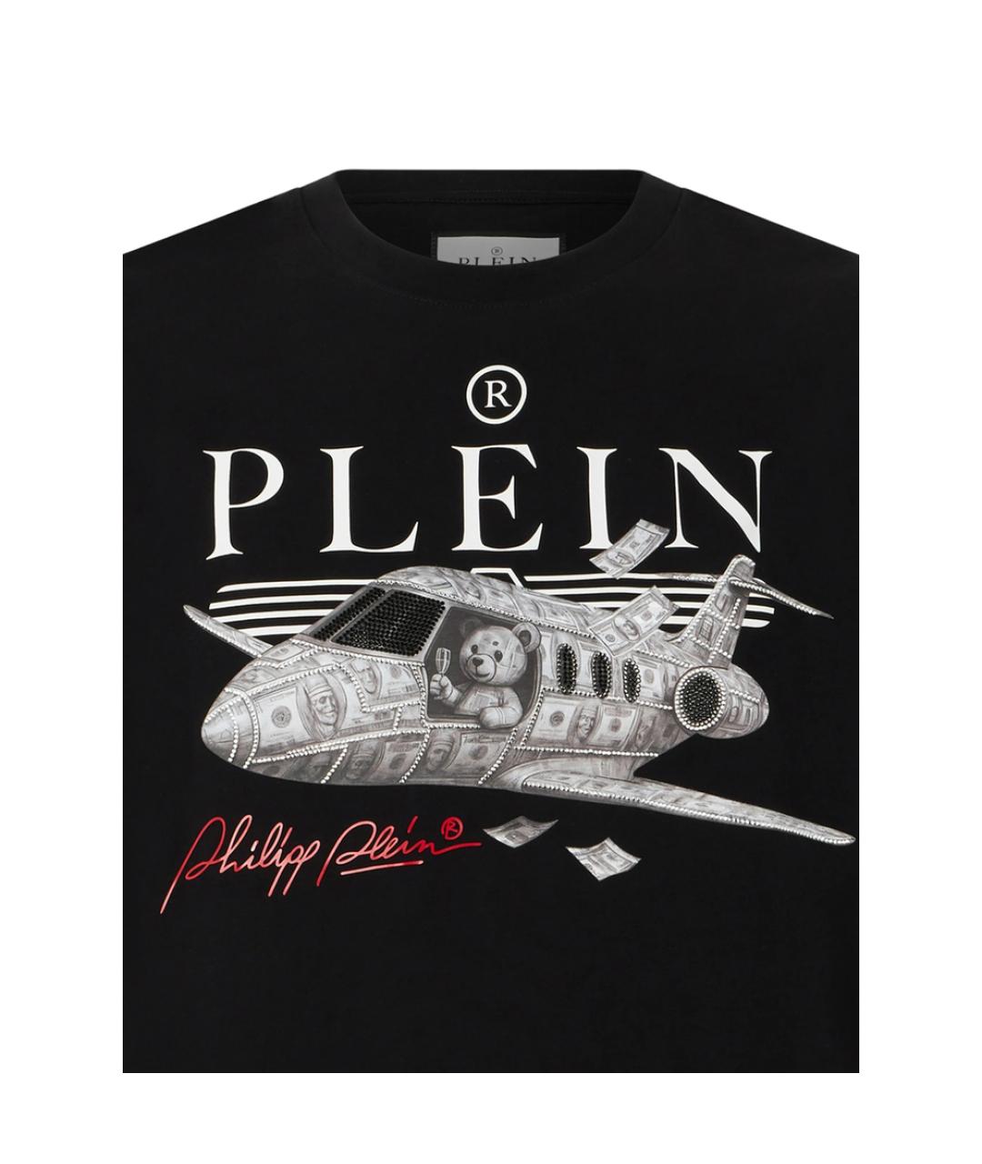 PHILIPP PLEIN Черная хлопковая футболка, фото 2