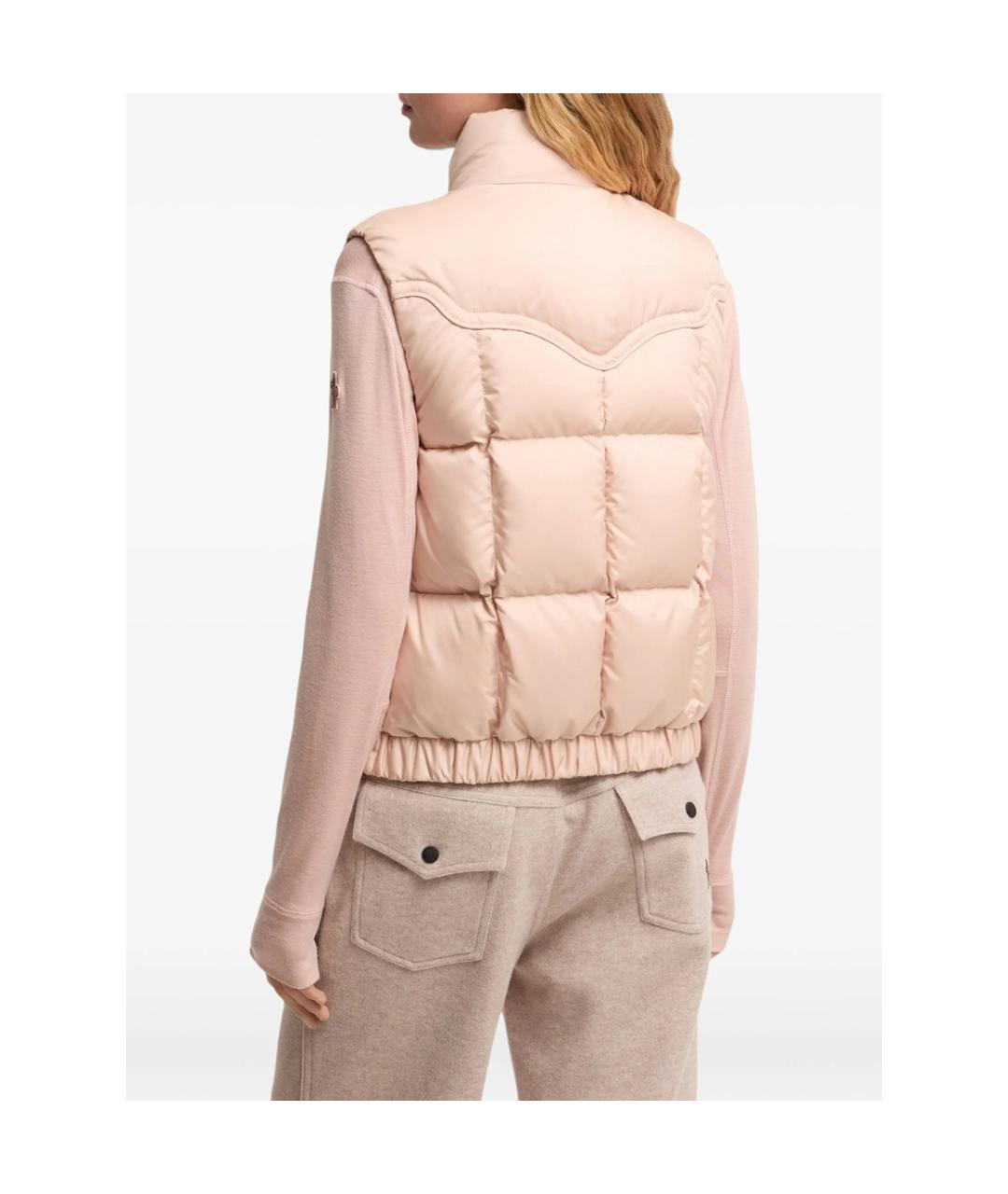 MONCLER GRENOBLE Розовый полиэстеровый жилет, фото 3