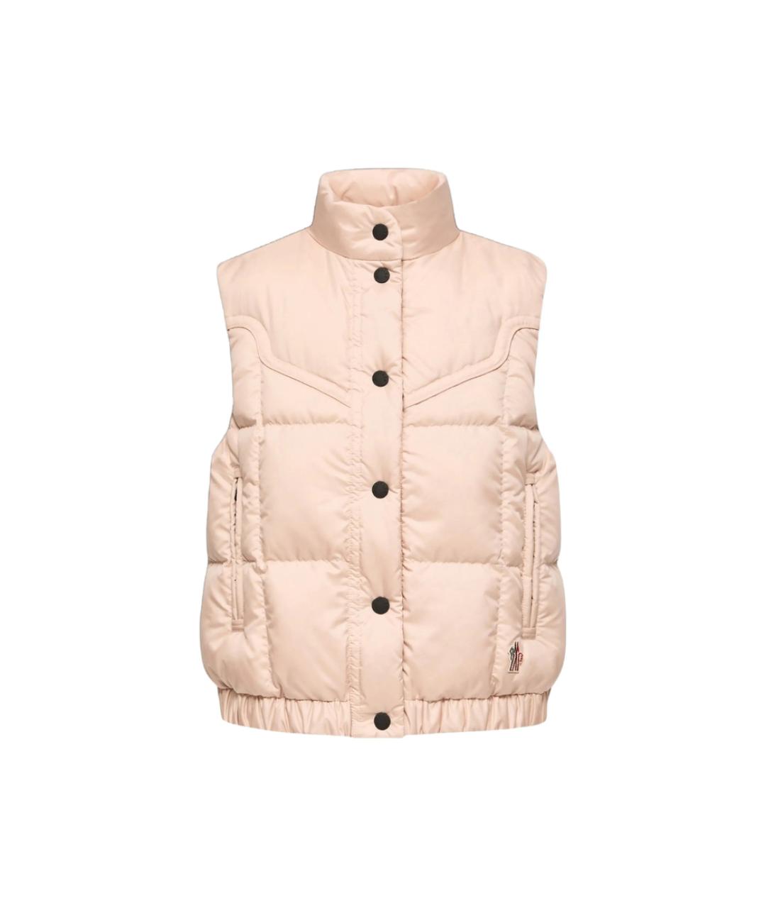 MONCLER GRENOBLE Розовый полиэстеровый жилет, фото 4