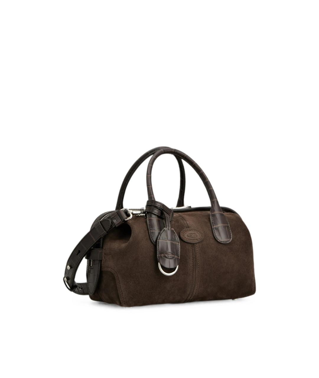 TOD'S Коричневая замшевая сумка тоут, фото 3