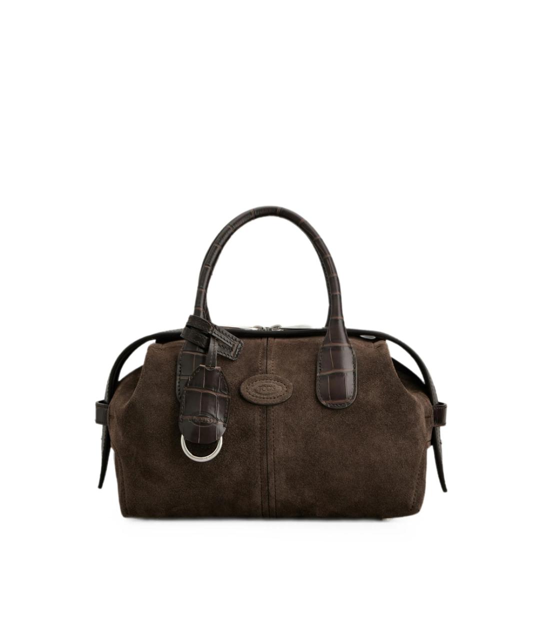 TOD'S Коричневая замшевая сумка тоут, фото 7