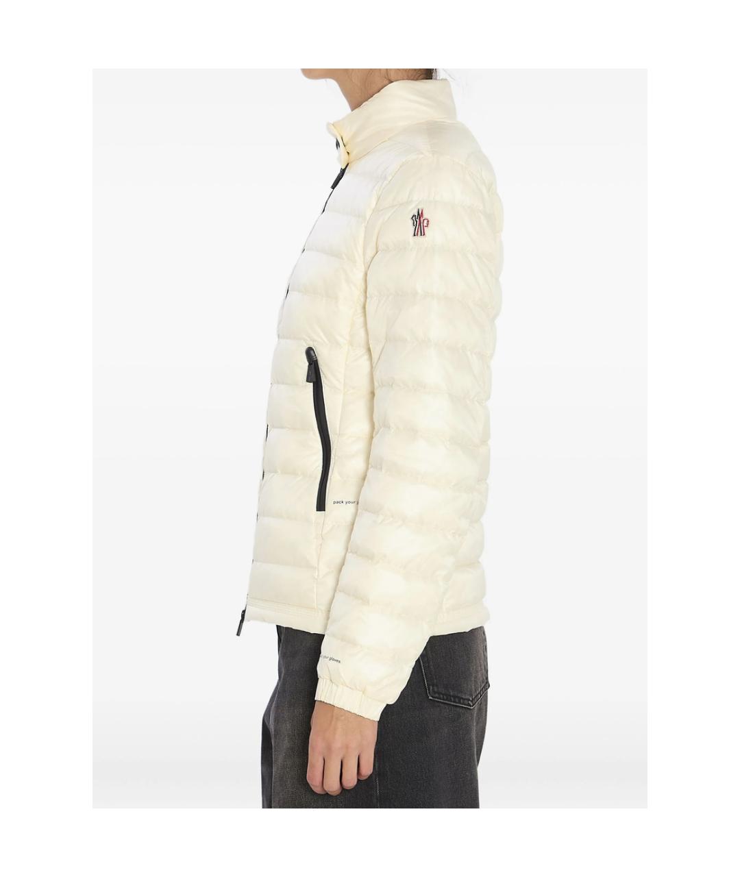 MONCLER GRENOBLE Белый полиэстеровый пуховик, фото 4