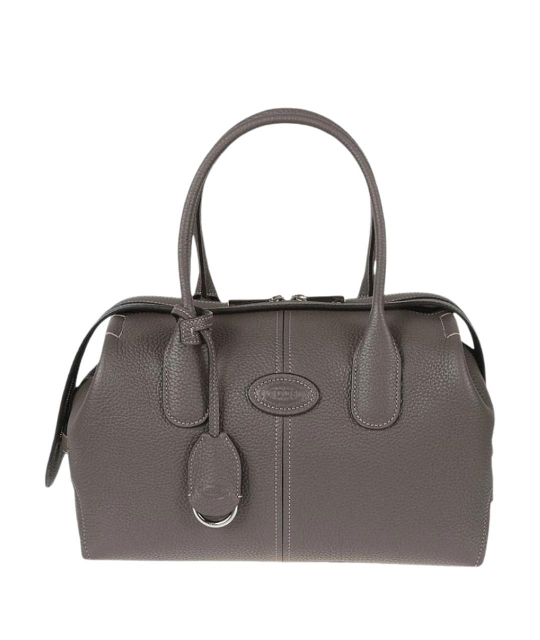 TOD'S Коричневая кожаная сумка тоут, фото 1