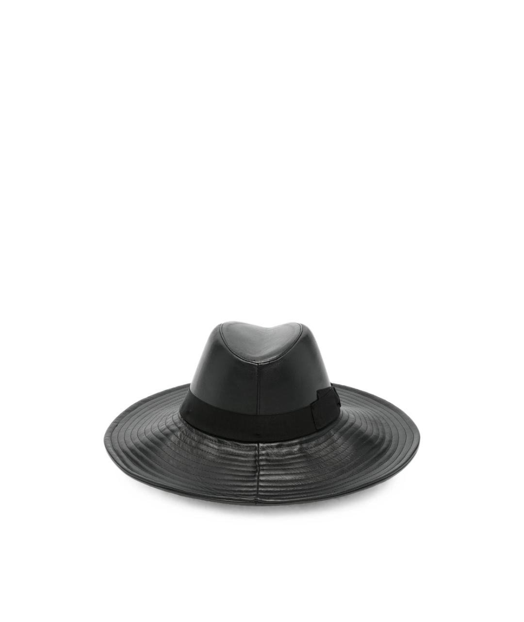 BORSALINO Черная кожаная шляпа, фото 3