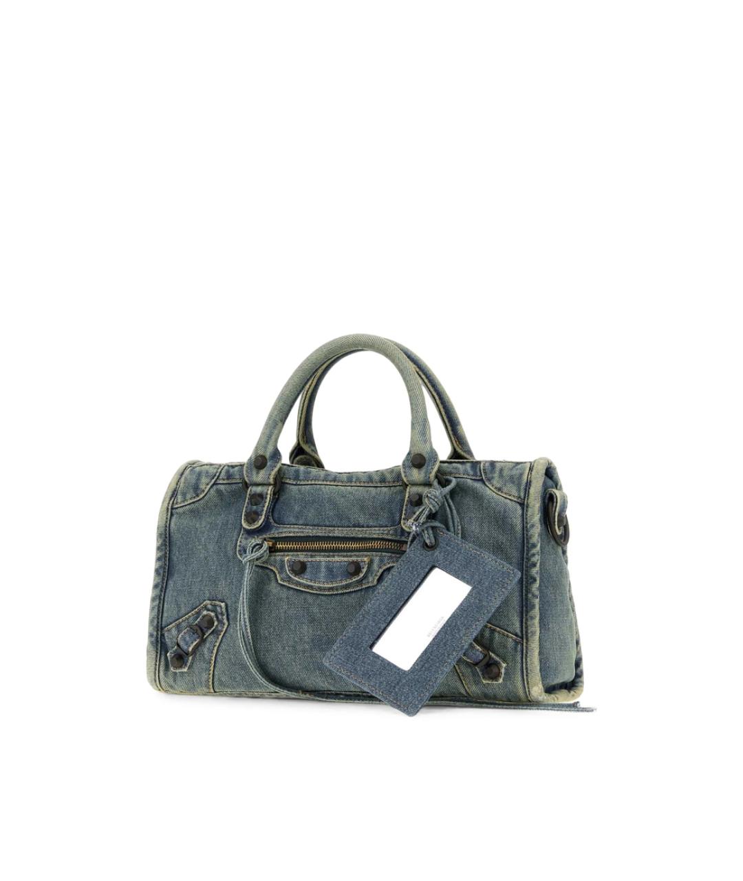 BALENCIAGA Синяя деним сумка тоут, фото 3