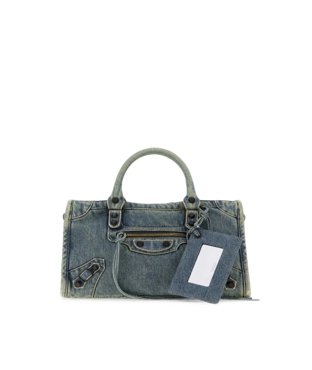 BALENCIAGA Синяя деним сумка тоут, фото 4