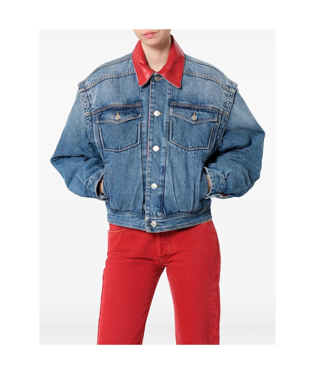 ISABEL MARANT Синяя хлопковая куртка, фото 4