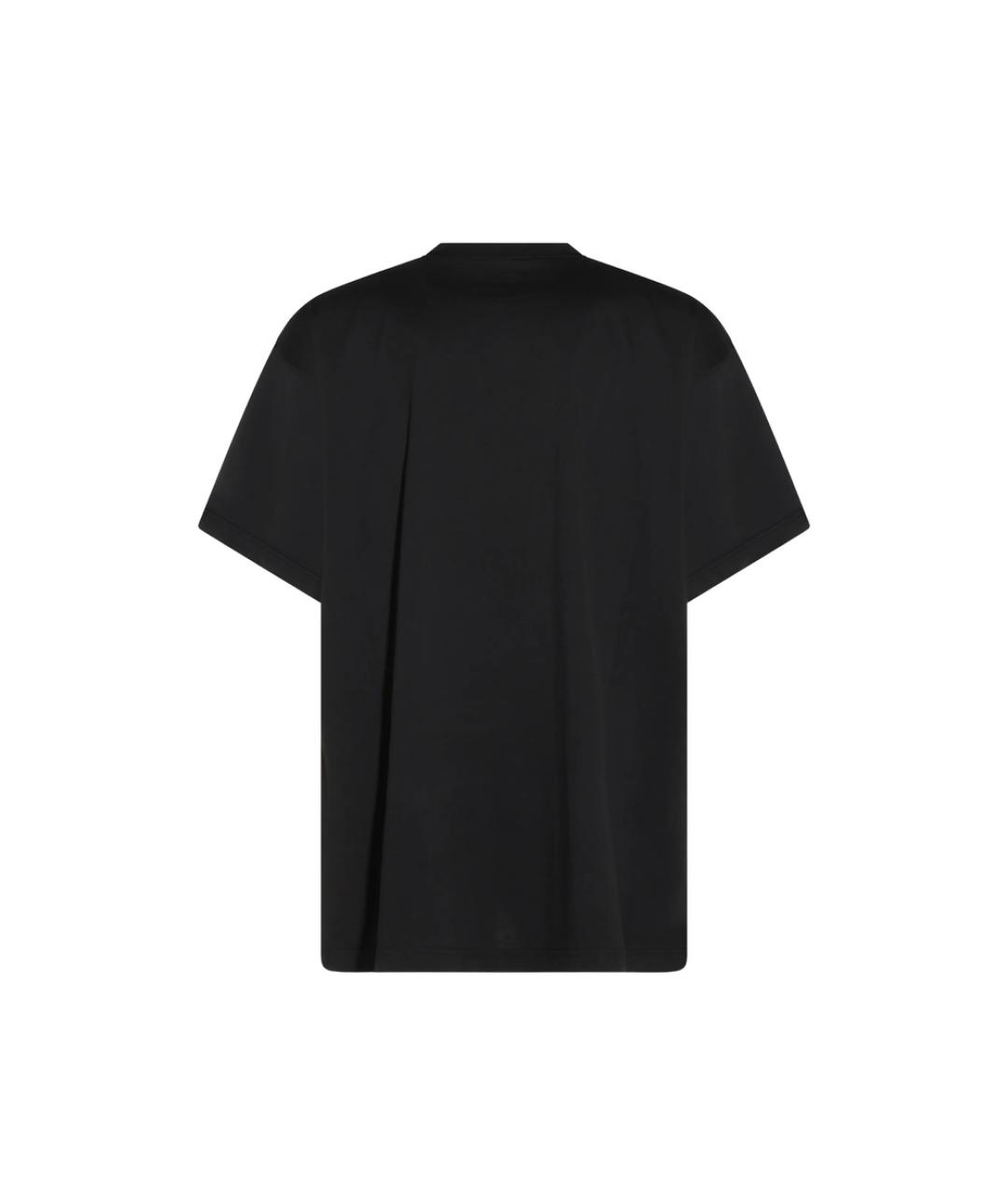 BALENCIAGA Черная хлопковая футболка, фото 3