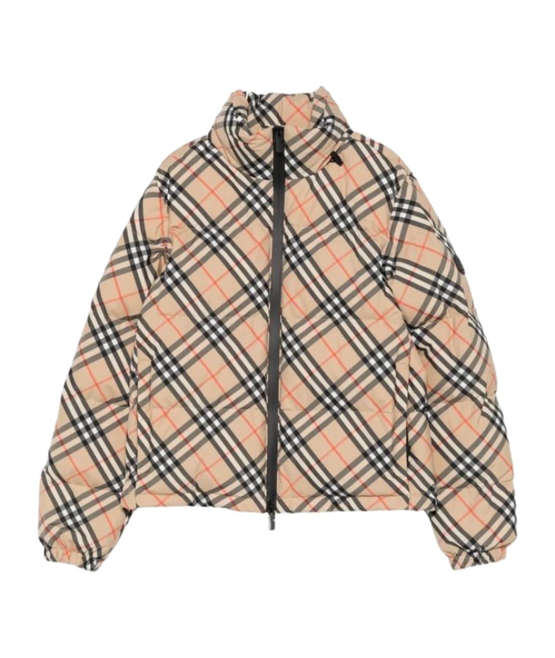 BURBERRY Бежевая полиэстеровая куртка, фото 1