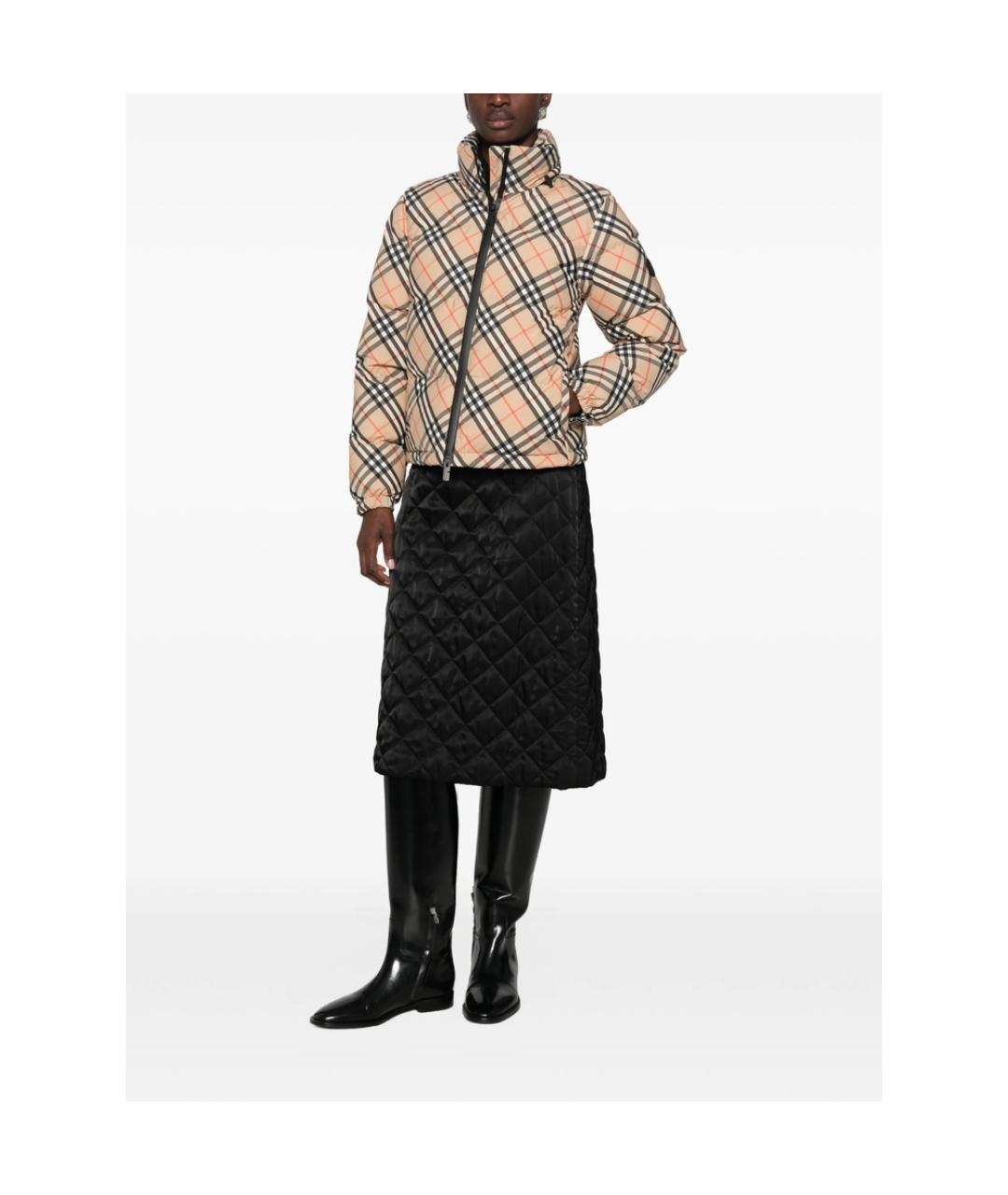 BURBERRY Бежевая полиэстеровая куртка, фото 4