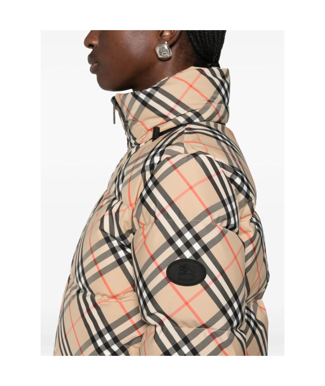 BURBERRY Бежевая полиэстеровая куртка, фото 3
