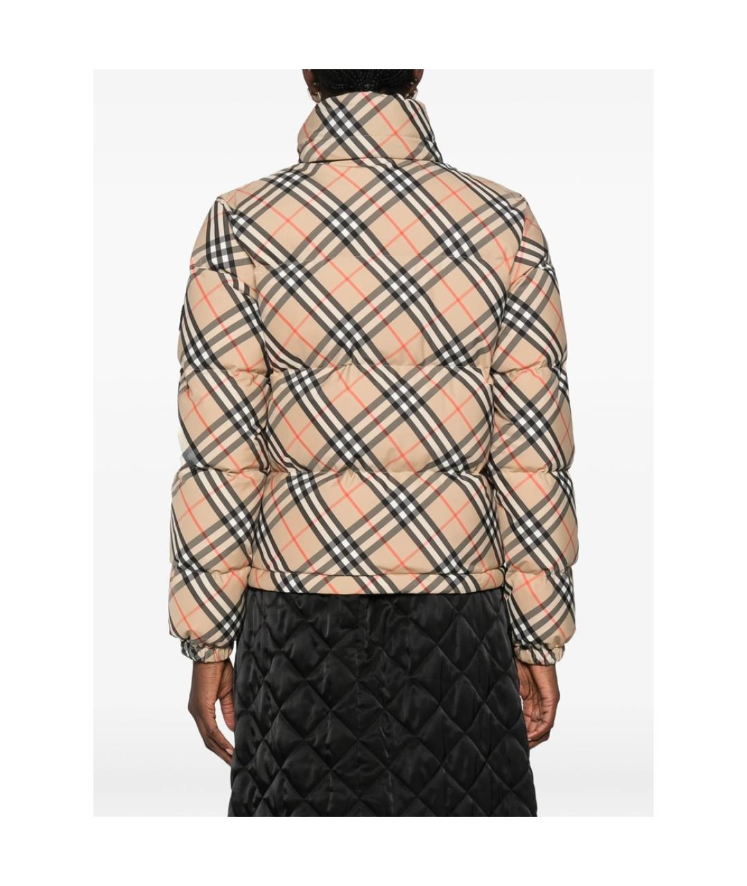 BURBERRY Бежевая полиэстеровая куртка, фото 2