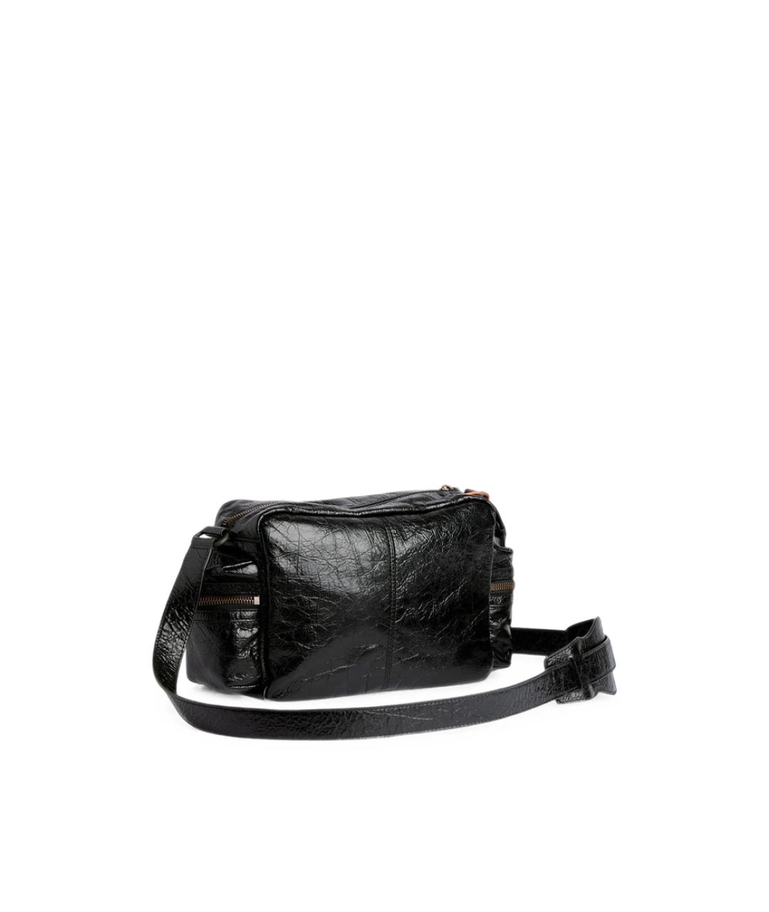 BALENCIAGA Черная кожаная сумка на плечо, фото 3