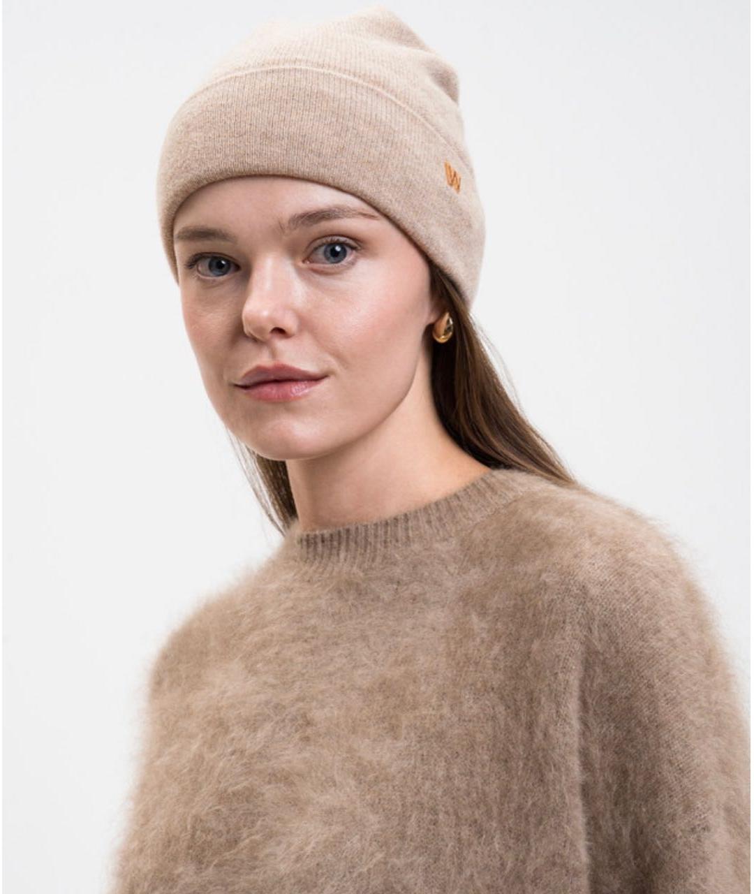 WEEKEND MAX MARA Бежевая кашемировая шапка, фото 8