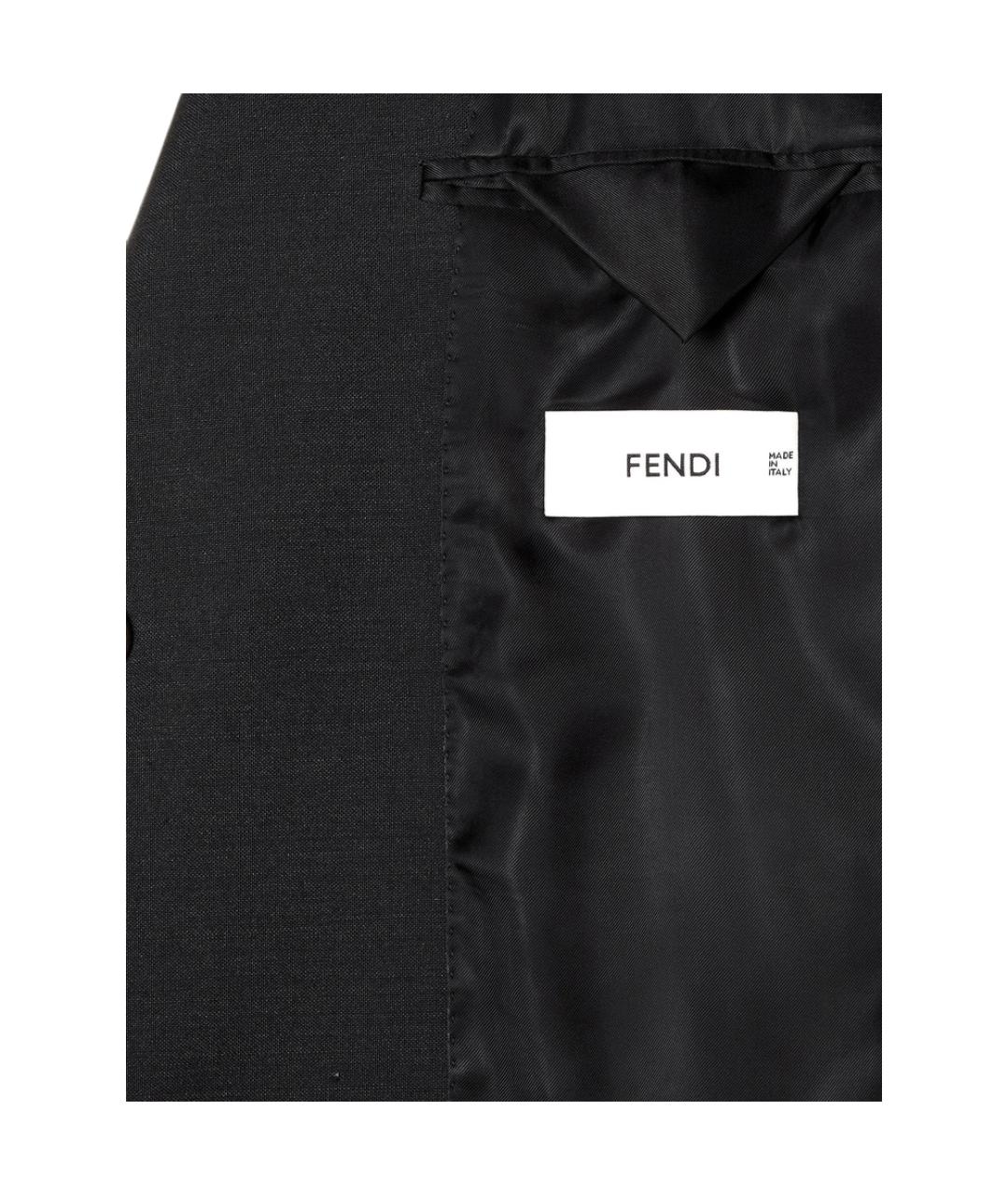 FENDI Черный вискозный пиджак, фото 3