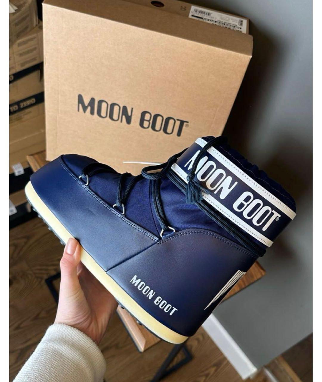 MOON BOOT Темно-синие высокие ботинки, фото 5