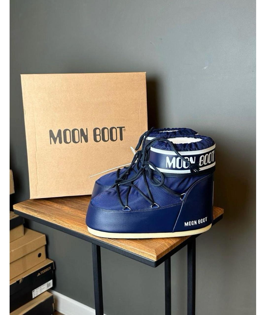MOON BOOT Темно-синие высокие ботинки, фото 3