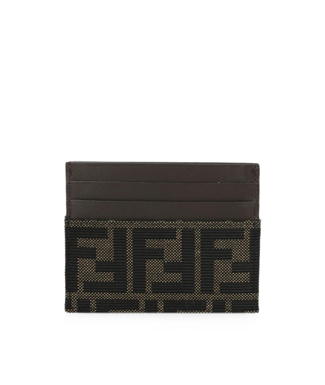 FENDI Коричневый кожаный кардхолдер, фото 3