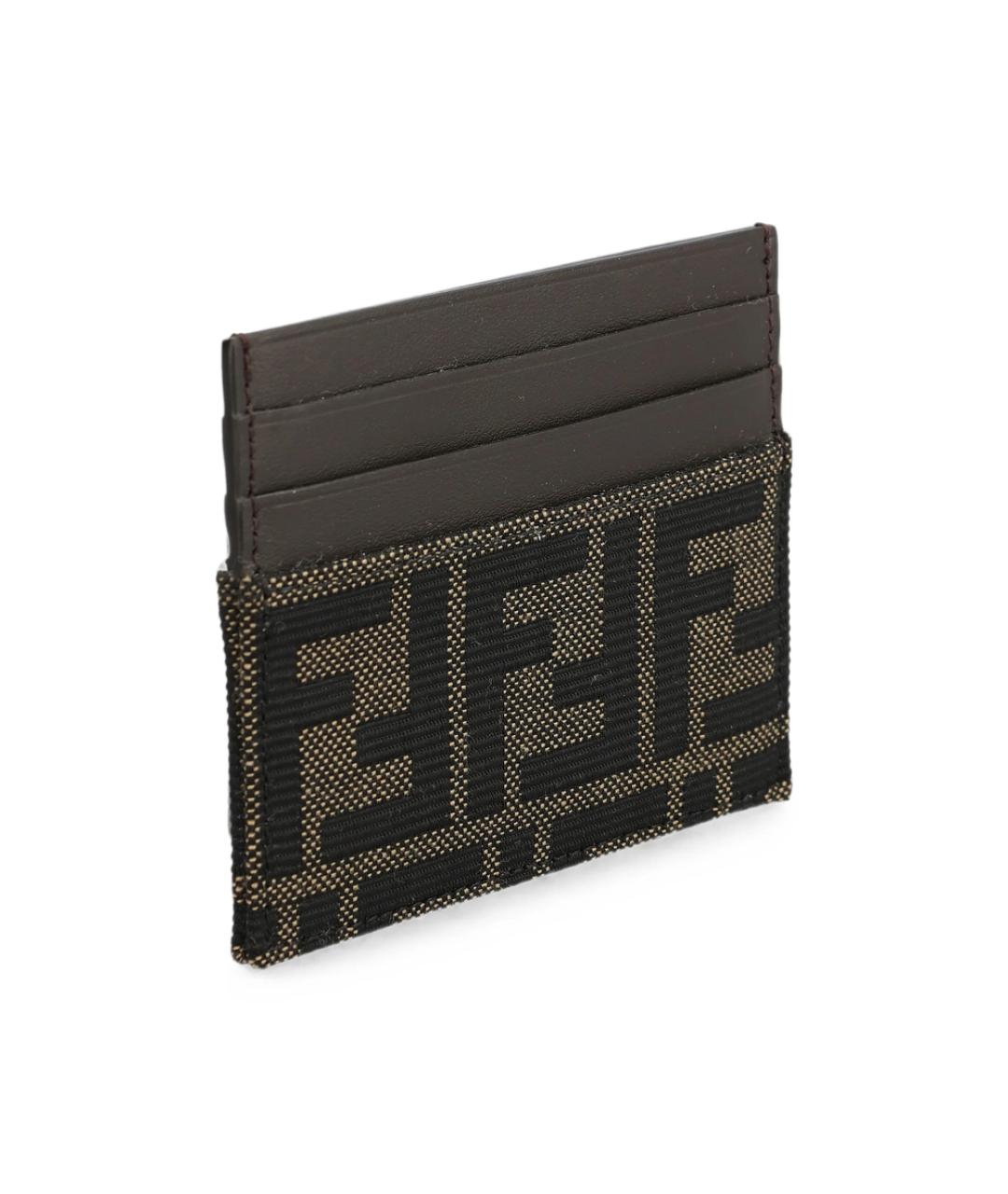 FENDI Коричневый кожаный кардхолдер, фото 2