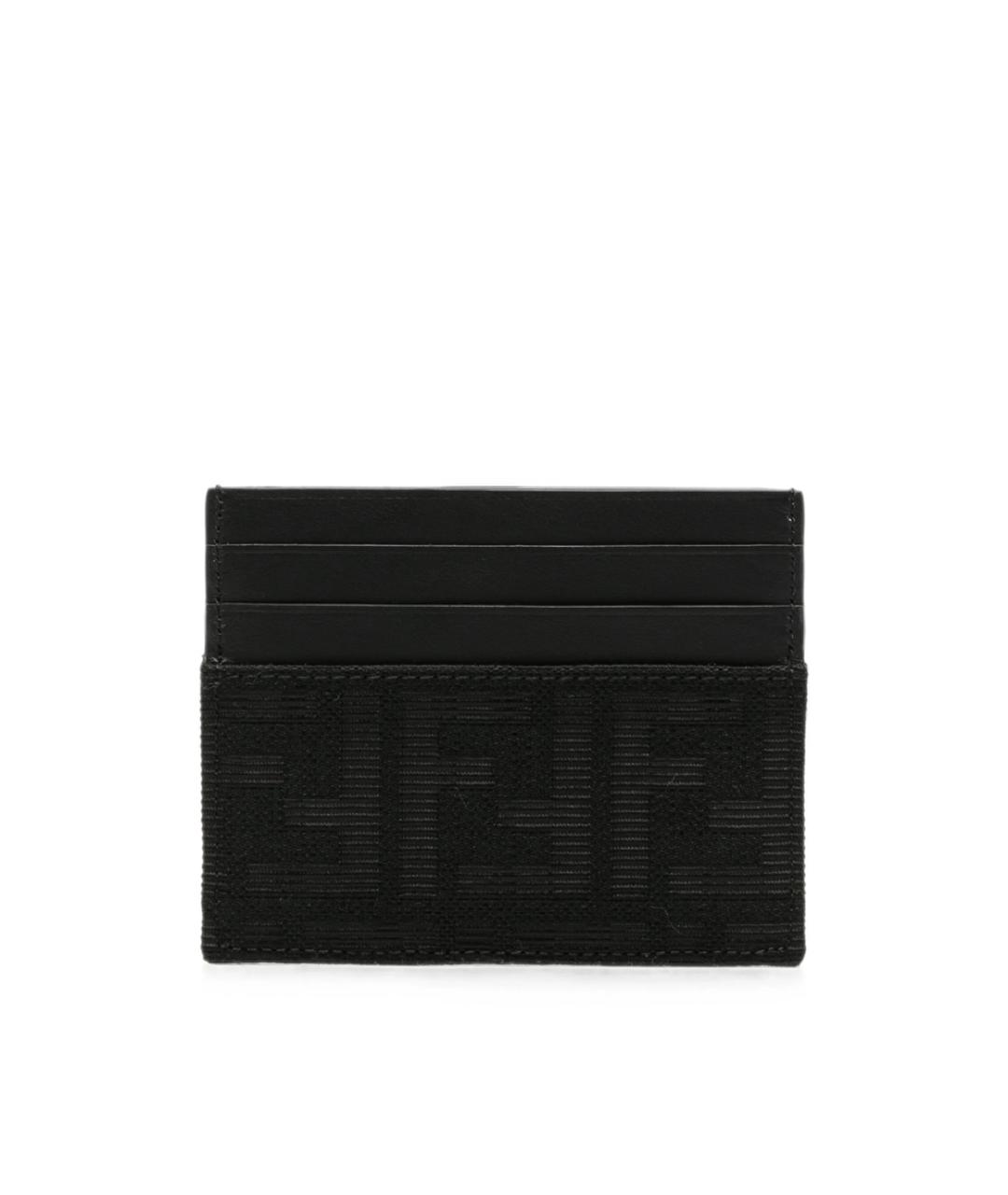 FENDI Черный кожаный кардхолдер, фото 2