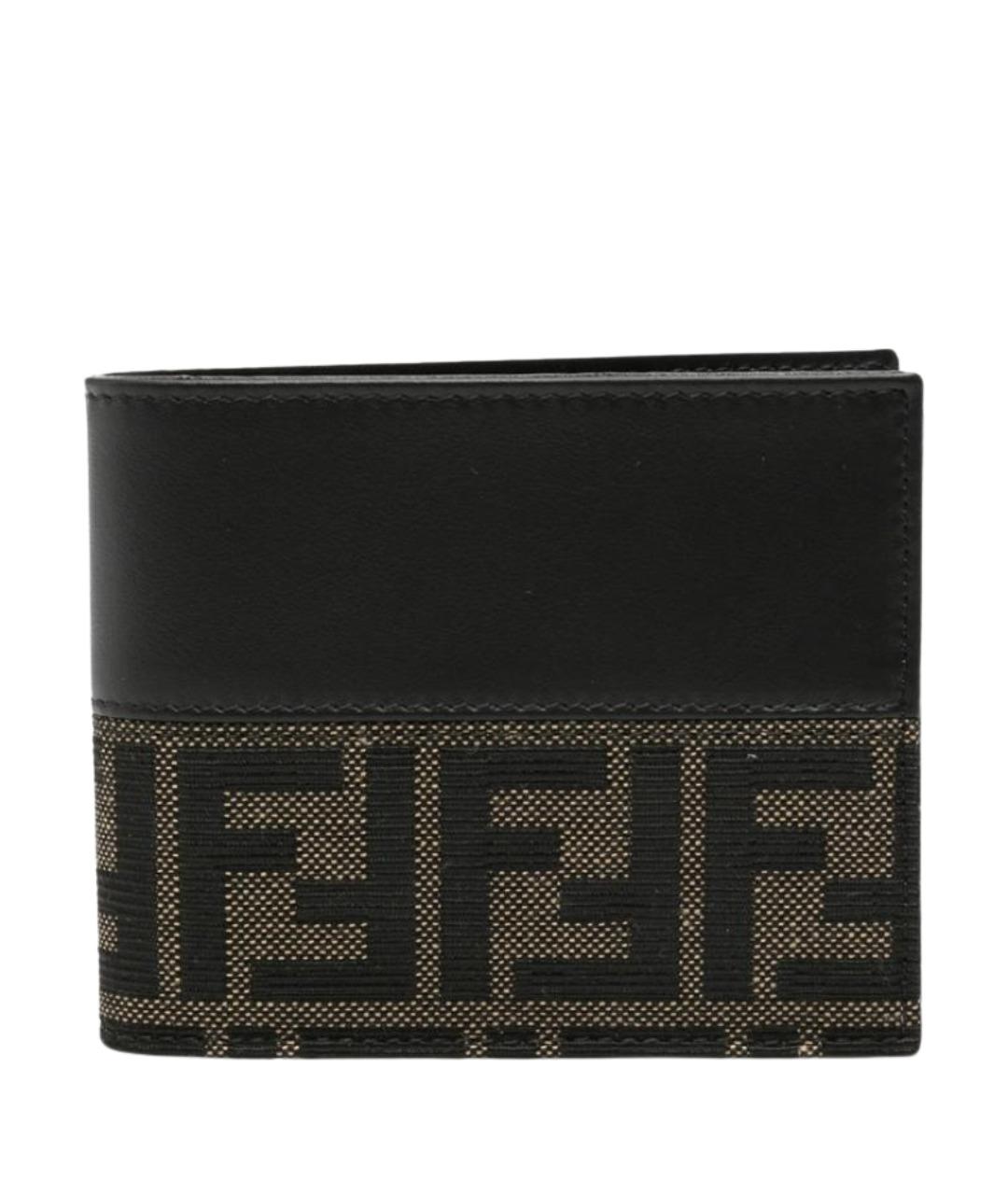 FENDI Черный кожаный кошелек, фото 1