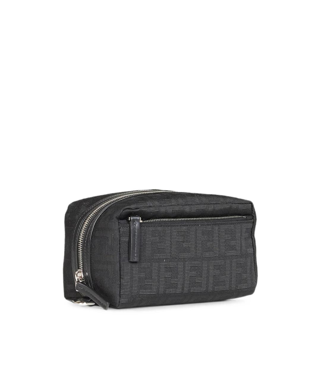 FENDI Черная тканевая косметичка, фото 2