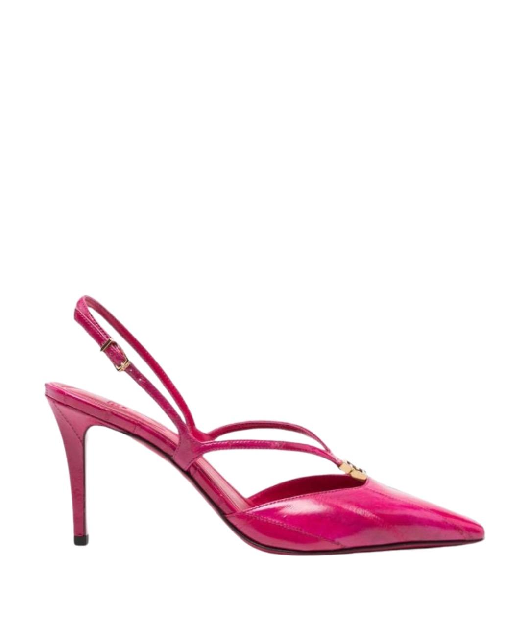 FENDI Розовые кожаные туфли, фото 1