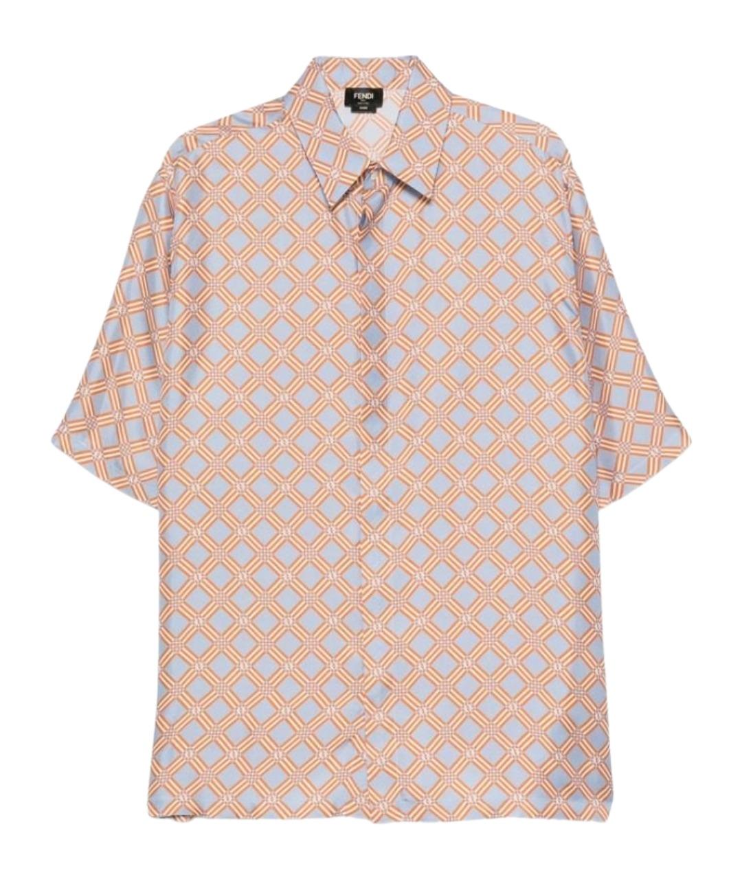 FENDI Мульти шелковая кэжуал рубашка, фото 1