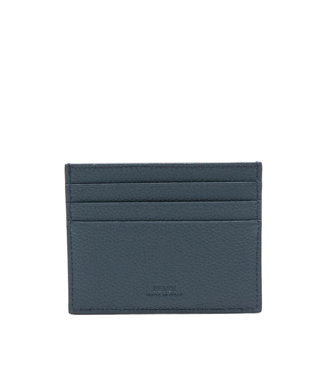 FENDI Синий кожаный кардхолдер, фото 3