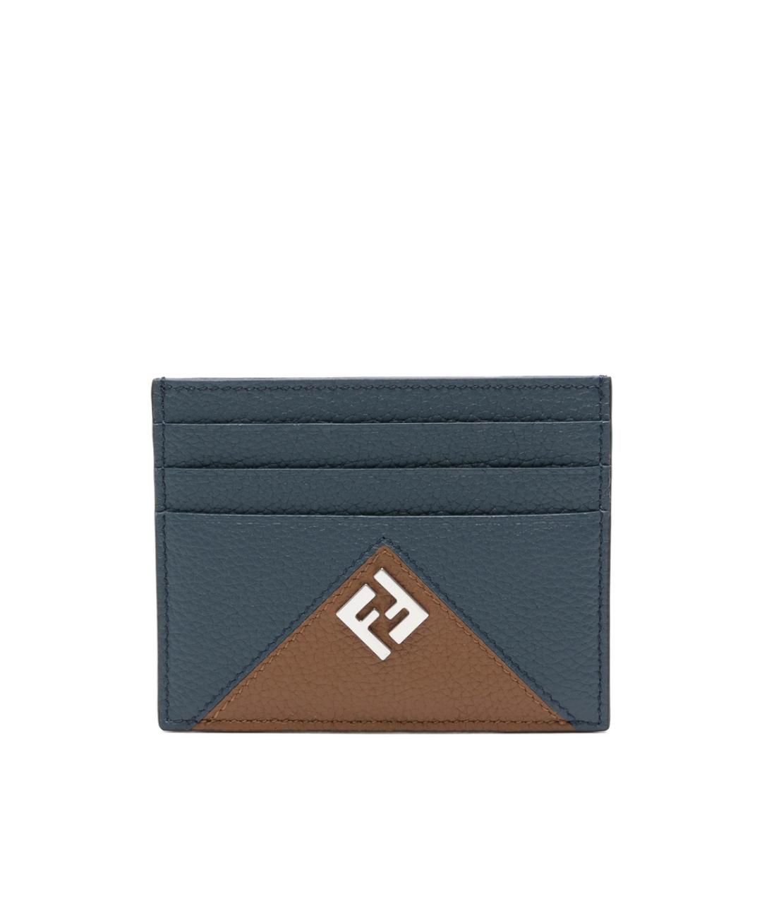 FENDI Синий кожаный кардхолдер, фото 1