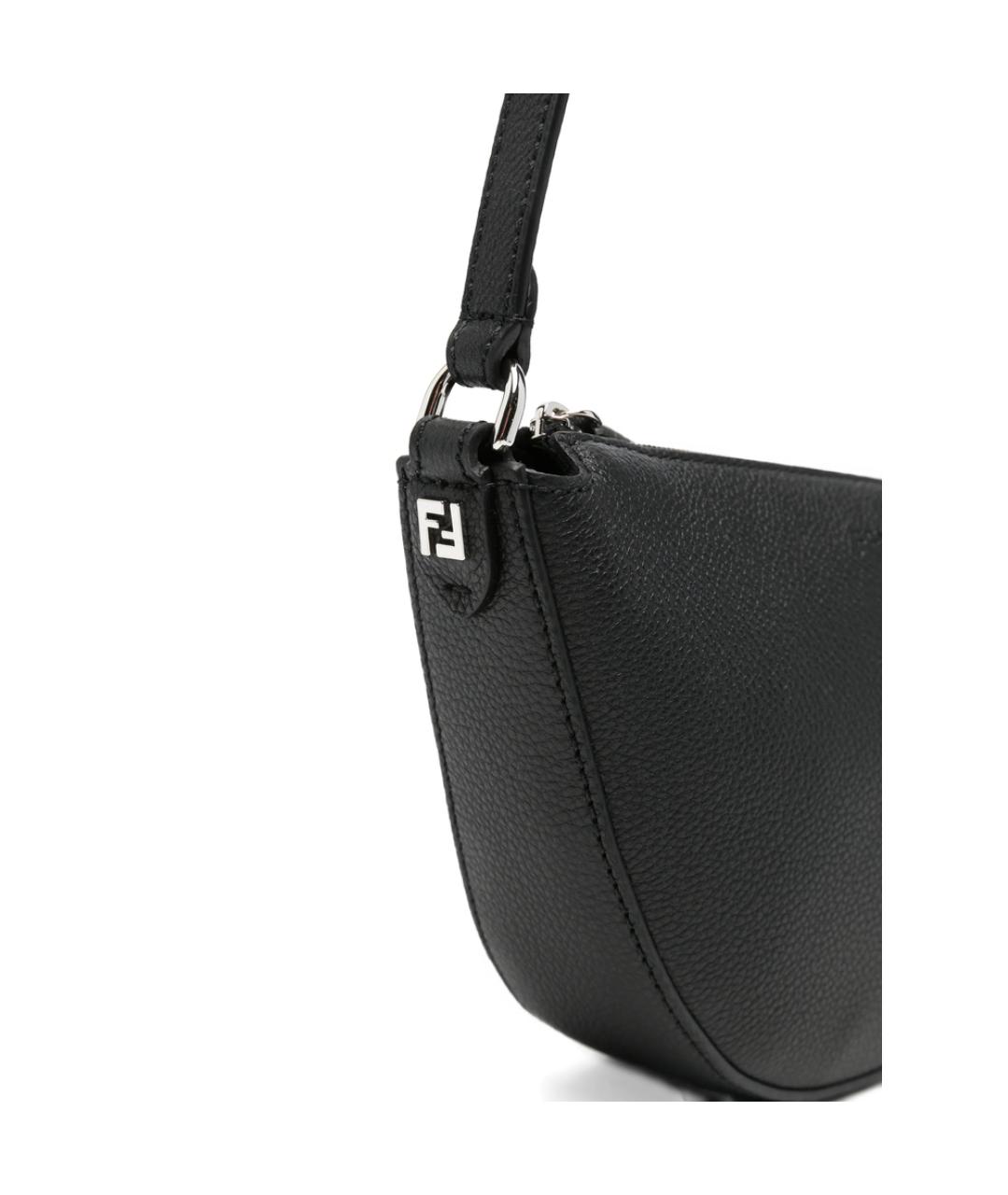 FENDI Черная кожаная сумка на плечо, фото 2