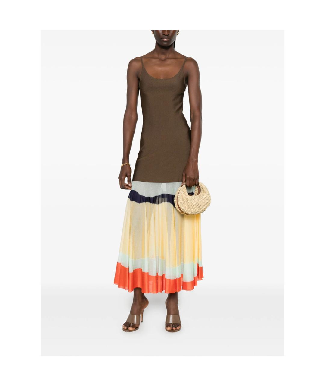 FENDI Мульти вискозное повседневное платье, фото 3