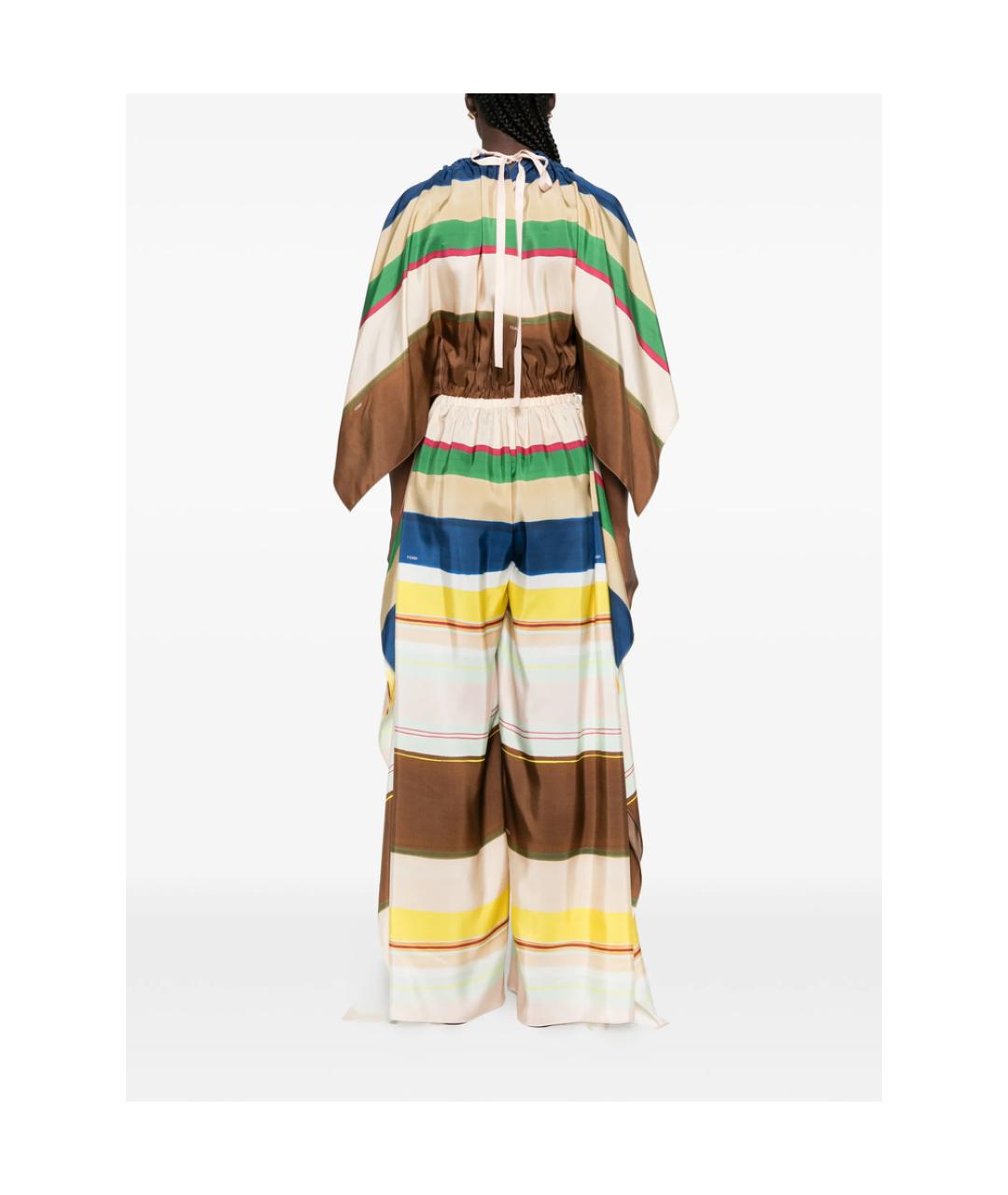 FENDI Мульти шелковый комбинезон, фото 5