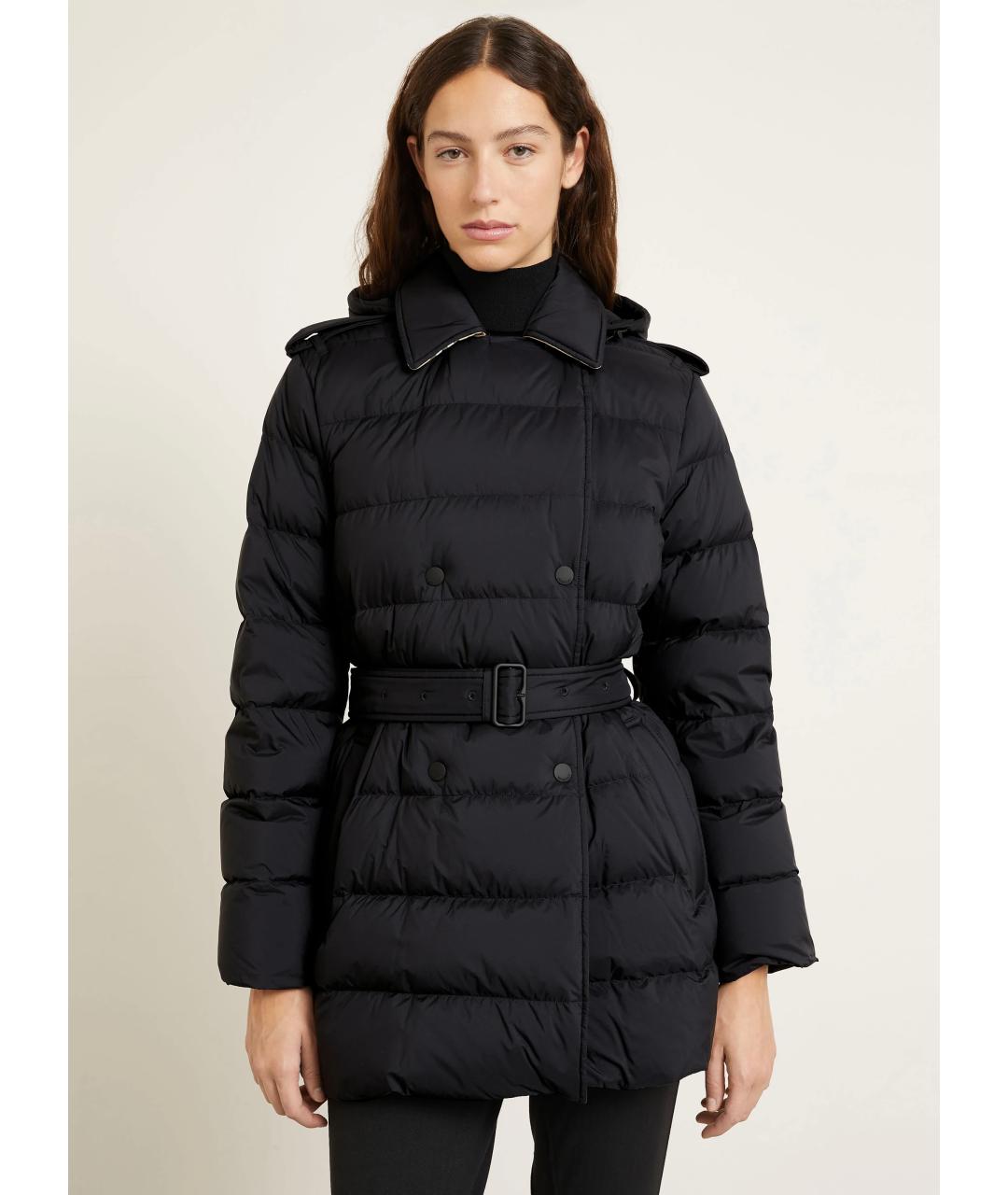 BURBERRY Черный полиамидовый пуховик, фото 5