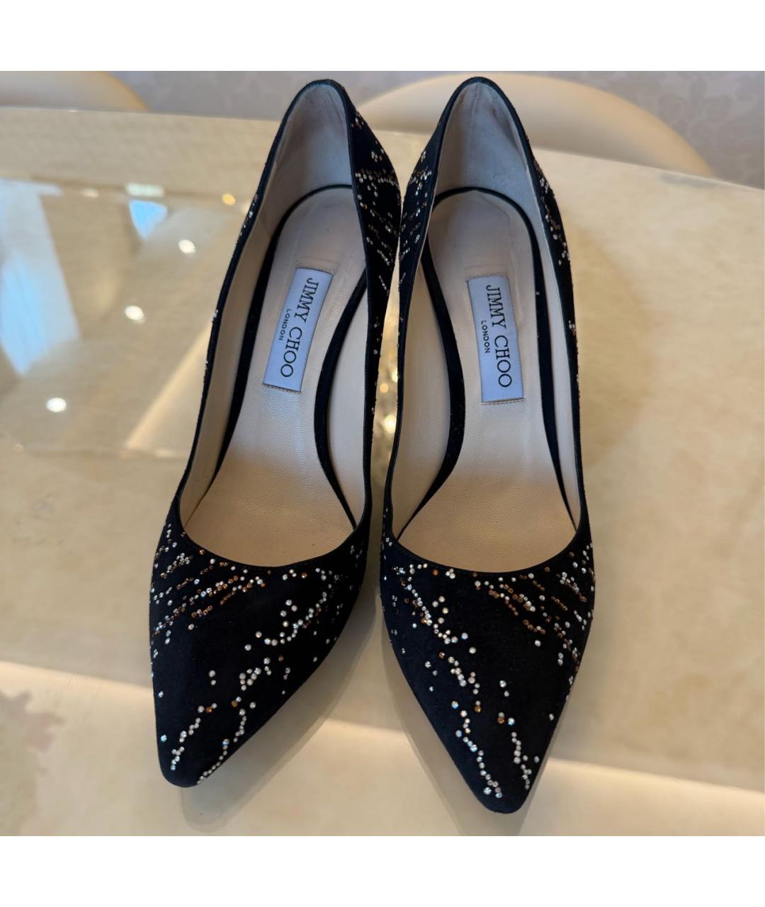 JIMMY CHOO Черные замшевые туфли, фото 2