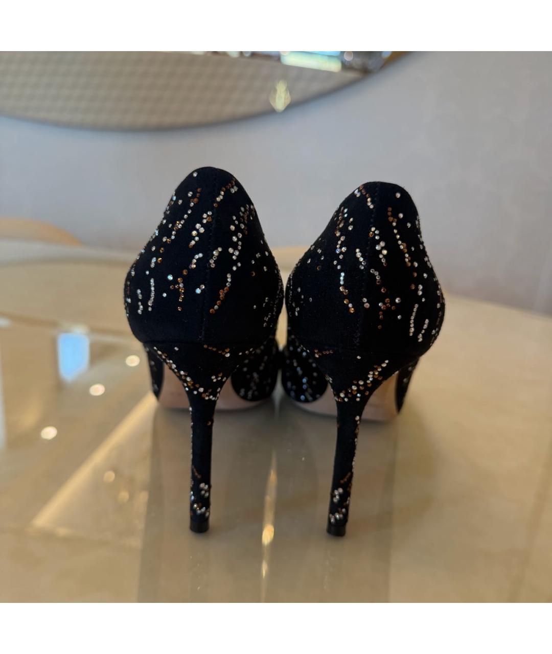 JIMMY CHOO Черные замшевые туфли, фото 4