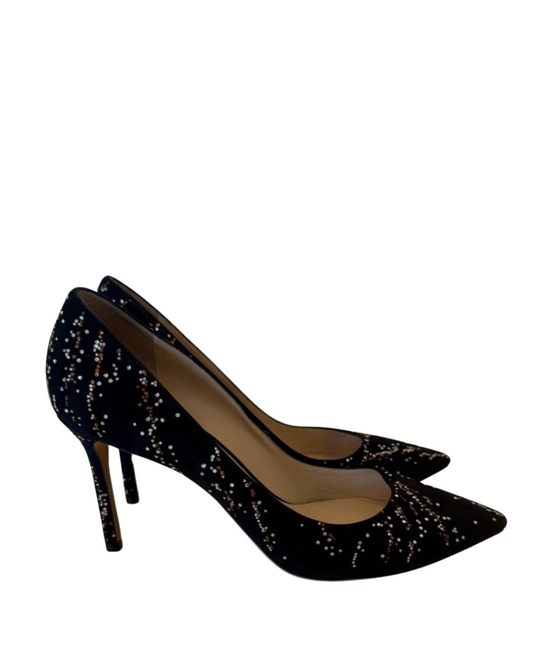 JIMMY CHOO Черные замшевые туфли, фото 1
