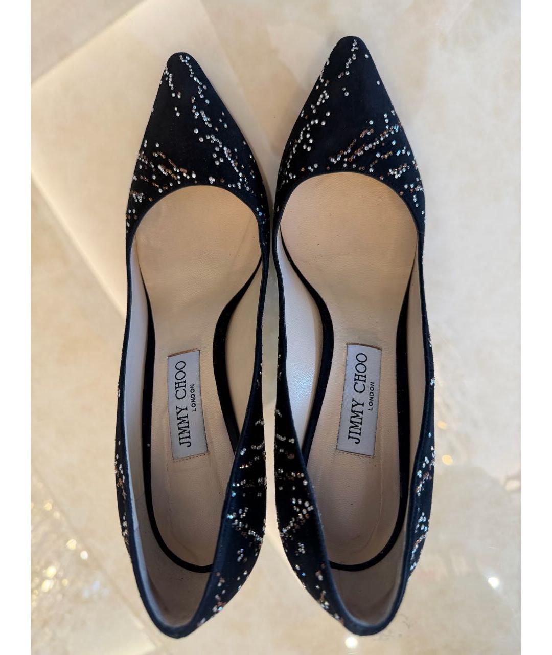 JIMMY CHOO Черные замшевые туфли, фото 3