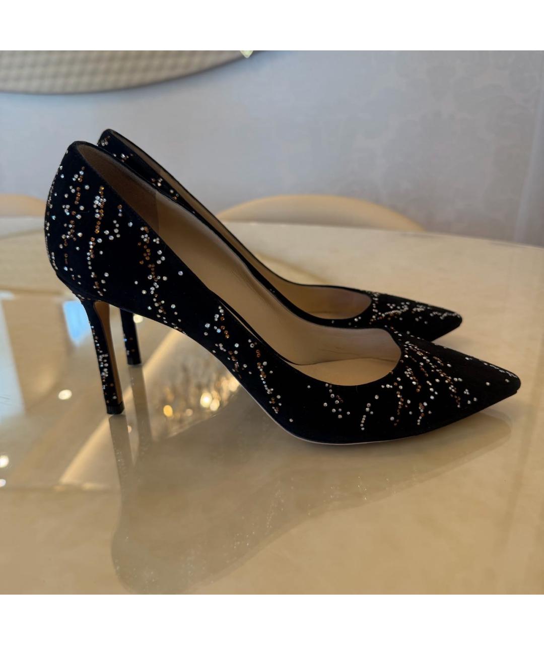 JIMMY CHOO Черные замшевые туфли, фото 6