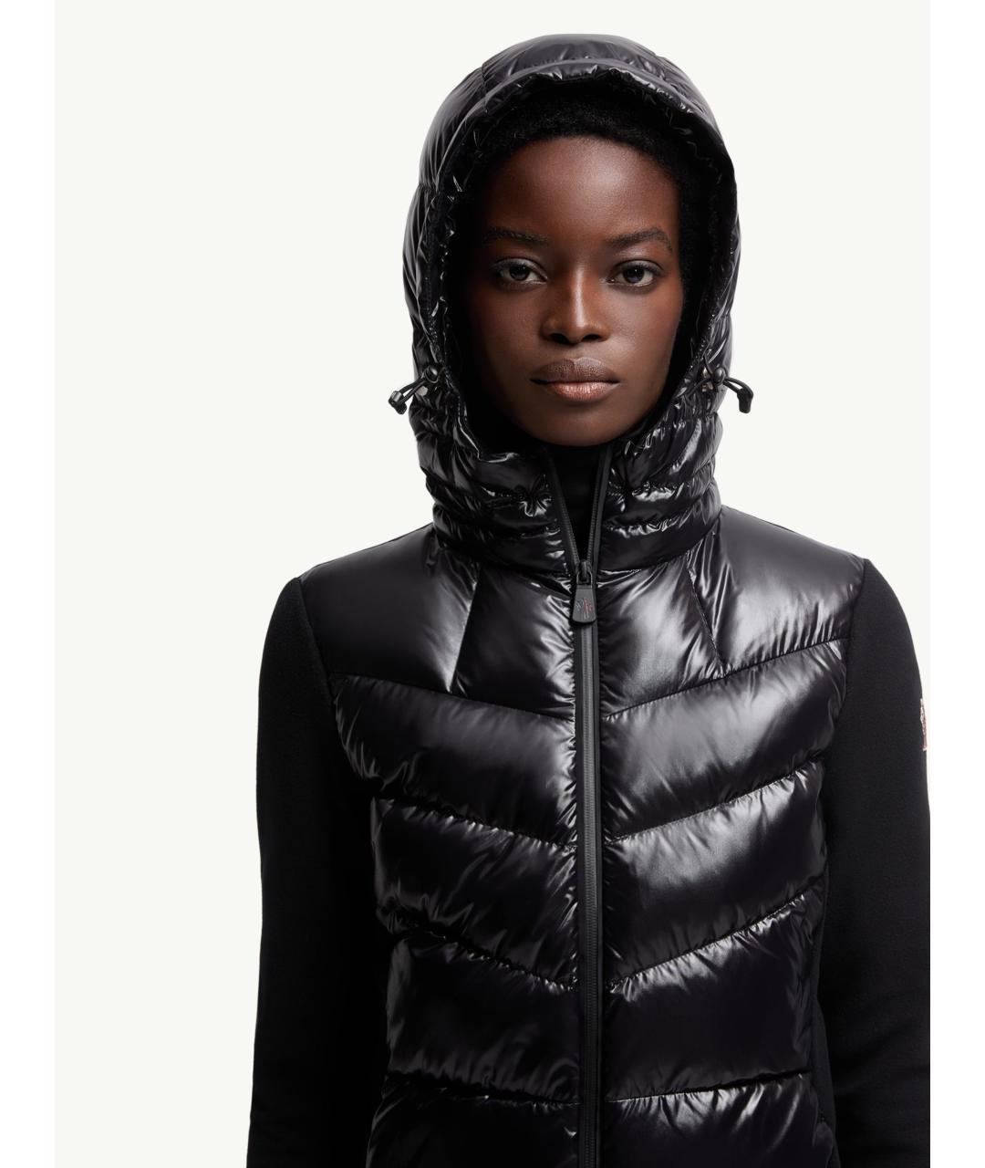 MONCLER Черный полиэстеровый кардиган, фото 6